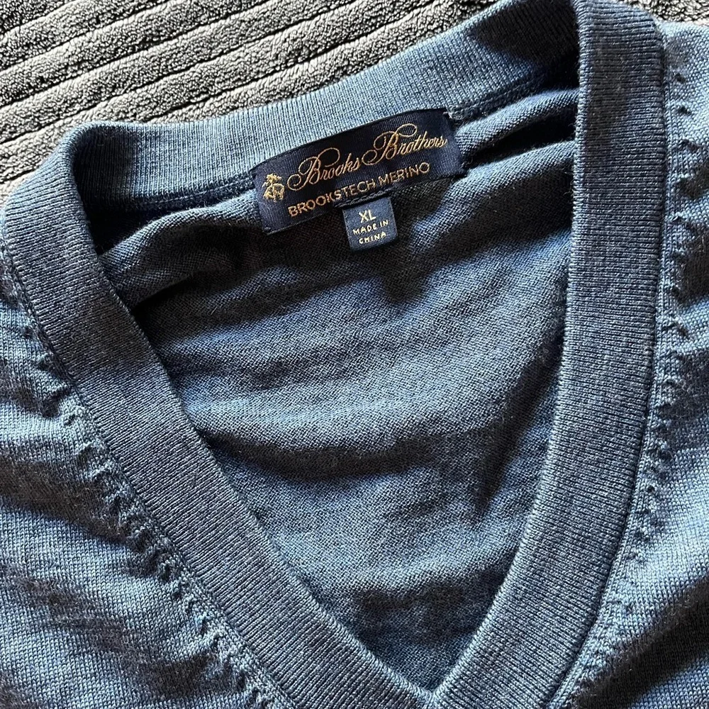 Brooks Brothers Charcoal V-Neck Sweater